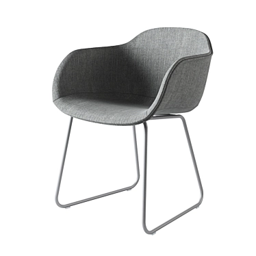 Contemporary Muuto Fiber Armchair 3D model image 1 