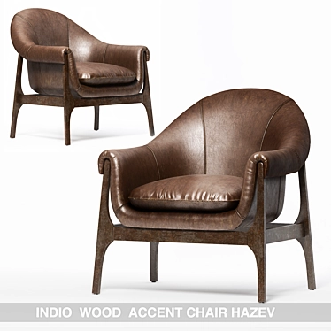 INDIO Wood Accent Chair 3D model image 1 