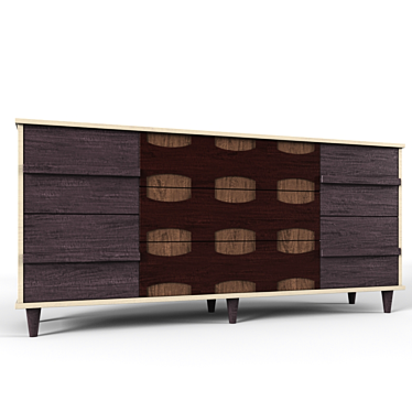 Vanda 7-drawer Dresser: Colorful & Stylish Storage 3D model image 1 