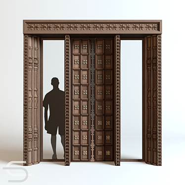 Colonial Door 2 3D model image 1 