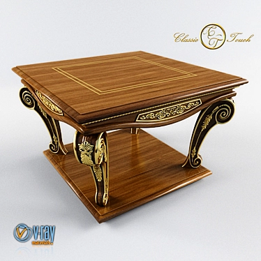Elegant Heritage Wood Table 3D model image 1 