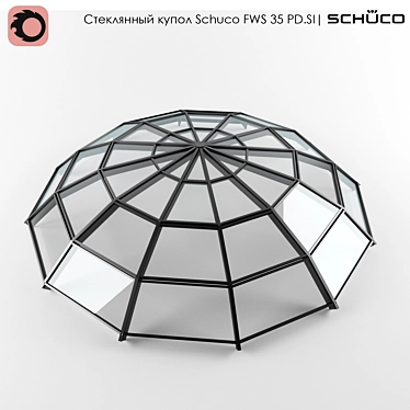 Schuco Dome Segment: Stylish Glass Elegance 3D model image 1 
