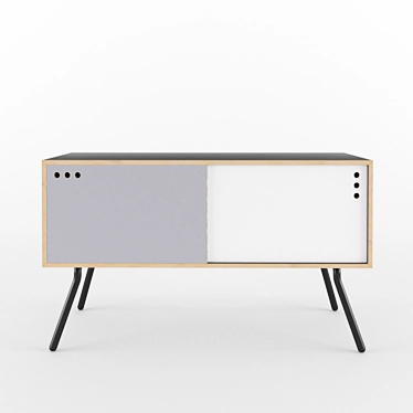 Modern Danish Sideboard Chest 3D model image 1 