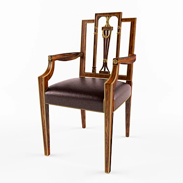 Elegant Lines Accent Chair 3D model image 1 