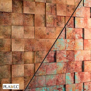 3D panel (oxydated copper), Pladec