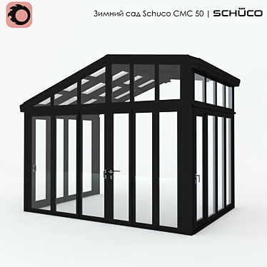Schuco CMC 50: Winter Garden with Asymmetrical Roof 3D model image 1 