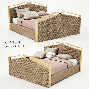 Elegant Cantori Valentino Bed 3D model image 1 