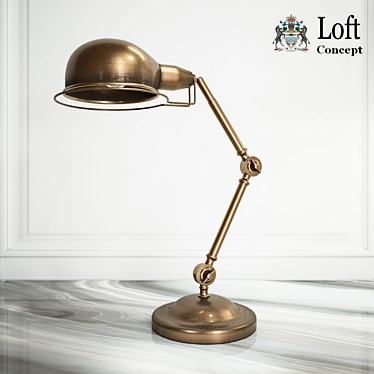 Industrial Loft Antic Table Lamp 3D model image 1 