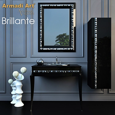 Brillante Bathroom Furniture Set 3D model image 1 