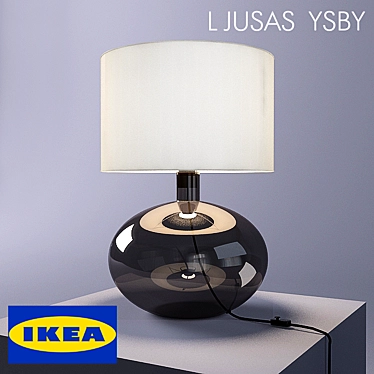 Minimalist Grey Desk Lamp - IKEA LJUSAS YSBY 3D model image 1 