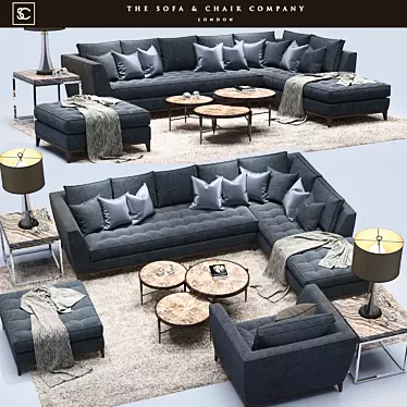 Luxury Corner Sofa - The Barbican 3D model image 1 
