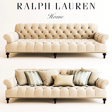 Rustic Ralph Lauren Lodge Sofa 3D model image 1 