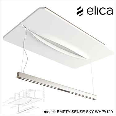 Ceiling hood Elica EMPTY SENSE SKY WH / F / 120