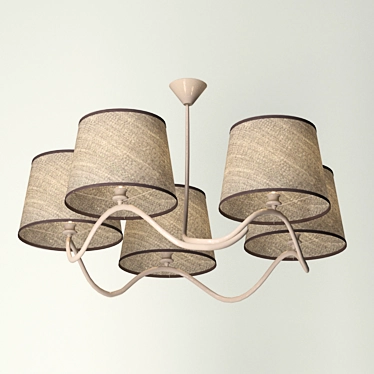 Senso Brown 5-Light Chandelier: Elegant Illumination for Any Space 3D model image 1 