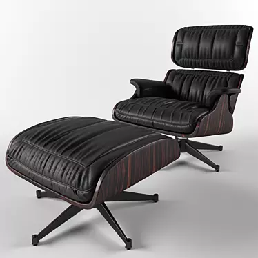 Modernized Eames Lounge Chair 3D model image 1 