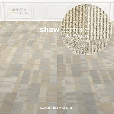 Thoughtful Design: Shaw Carpet Mindful Play Tiles 3D model image 1 