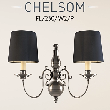 Chelsom Flemish Fl Bra - Elegant Lighting 3D model image 1 