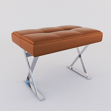 Comfy Cushion Ottoman: Perfect for Relaxation 3D model image 1 