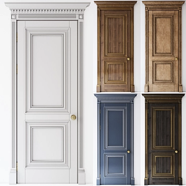 Elegant Heritage Doors 3D model image 1 