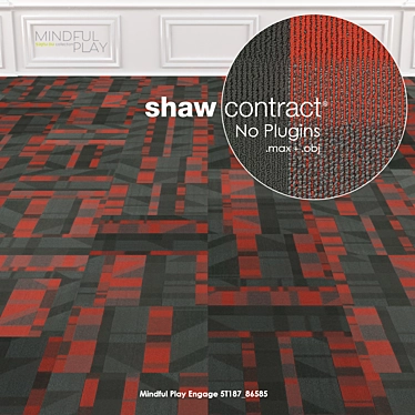 Vibrant Playful Shaw Carpet 3D model image 1 