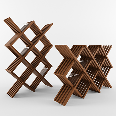 ARPA Bookcase: Space-saving Elegance 3D model image 1 