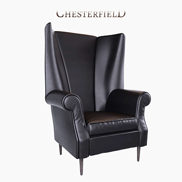 Luxury Chesterfield Leather Armchair 3D model image 1 