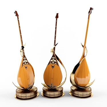 Kazakh Folk Music: Dombra 3D model image 1 