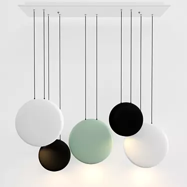 Acrylic Stone LED Suspension 3D model image 1 