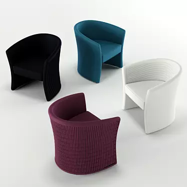 Cozy Set: 4 Armchairs 3D model image 1 