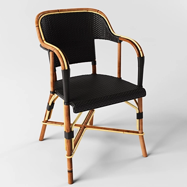 French Cafe Chair: Timeless Elegance 3D model image 1 