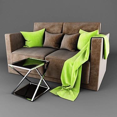 Modern Elegant Sofa: Stylish, Comfy, and Chic 3D model image 1 