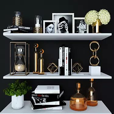 Elegance Collection: 14-Piece Decor Set 3D model image 1 