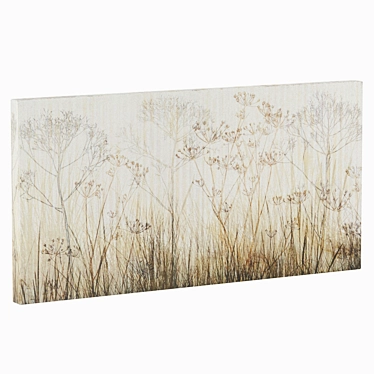 Wildflowers Ivory Canvas Print 3D model image 1 