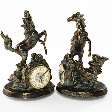 Elegant Equine Timepiece 3D model image 1 