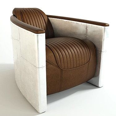 Sleek Aviator Tomcat Armchair 3D model image 1 