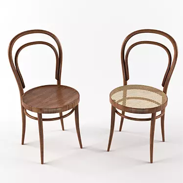 Elegant Thonet Chair Revamped 3D model image 1 