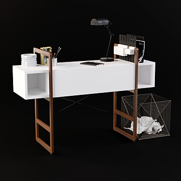 Sleek Desk Organization Set 3D model image 1 