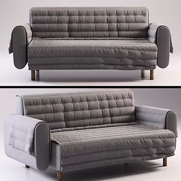 Kouet Sofa: Comfort & Elegance 3D model image 1 