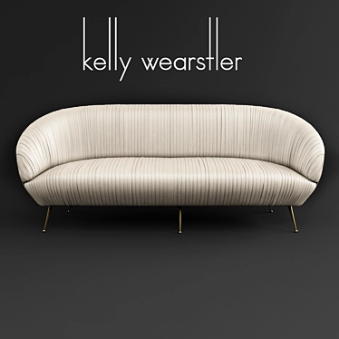 Luxurious Kelly Wearstler Souffle Settee 3D model image 1 