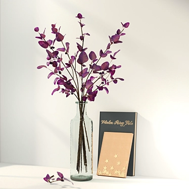 Glowing Twig Vase Bouquet 3D model image 1 