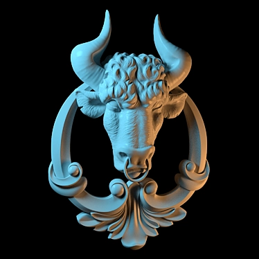 Bull Sculpture: CNC-Ready Design 3D model image 1 