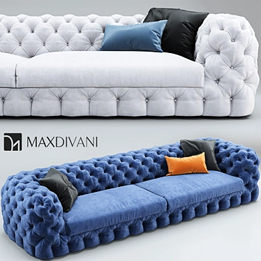 Elegant AUTOGRAFO Tufted Sofa 3D model image 1 