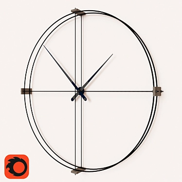 Modern Bulka Clock: Sleek and Stylish 3D model image 1 