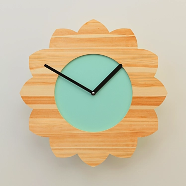 Vintage Wooden Wall Clock 3D model image 1 