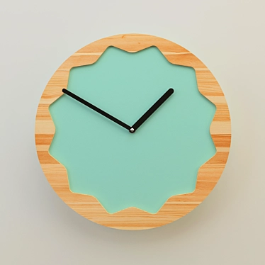 Vintage Wooden Wall Clock 3D model image 1 