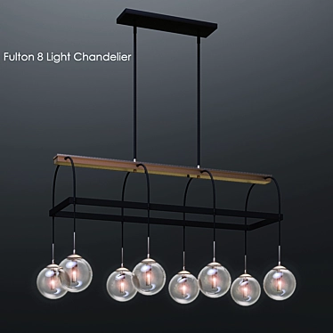 Savoy House Fulton Chandelier: Elegant Illumination 3D model image 1 