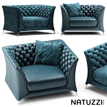 Natuzzi La Scala Armchair: Timeless Elegance 3D model image 1 