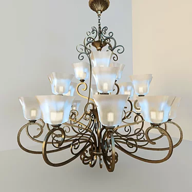 Grand Chandelier for Classic or Ethnic Interiors 3D model image 1 