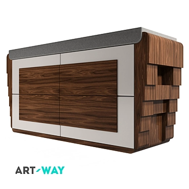 Tiwanaku Leather Chest - Art Way 3D model image 1 