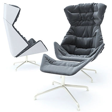 Sleek Thonet Lounge Chair 3D model image 1 